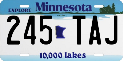 MN license plate 245TAJ
