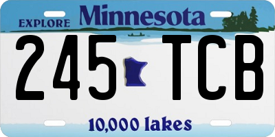 MN license plate 245TCB