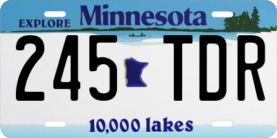 MN license plate 245TDR