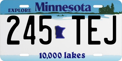 MN license plate 245TEJ