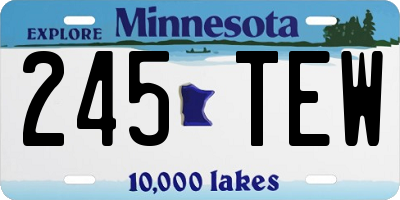 MN license plate 245TEW