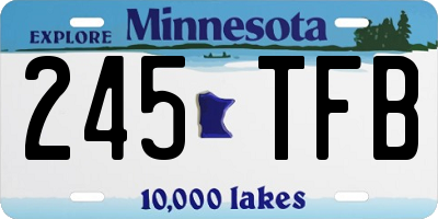 MN license plate 245TFB