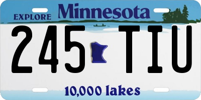 MN license plate 245TIU