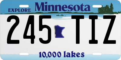 MN license plate 245TIZ