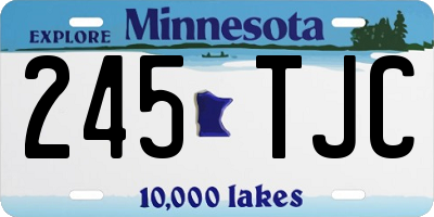 MN license plate 245TJC