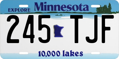 MN license plate 245TJF