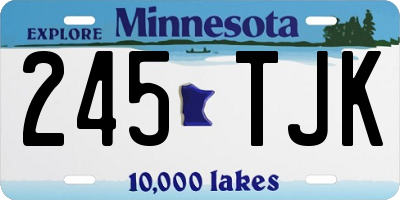MN license plate 245TJK