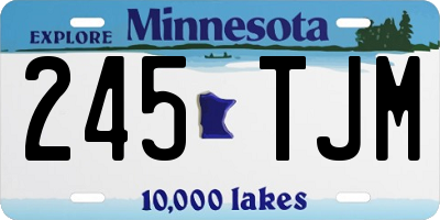 MN license plate 245TJM