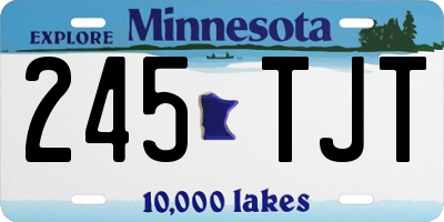 MN license plate 245TJT