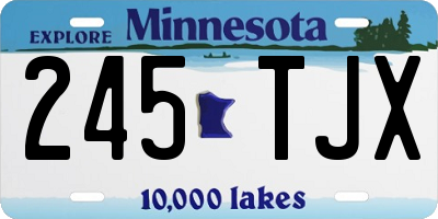 MN license plate 245TJX