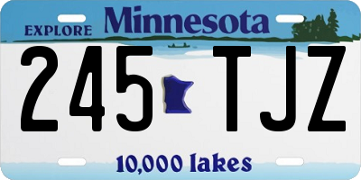 MN license plate 245TJZ
