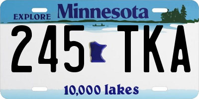 MN license plate 245TKA