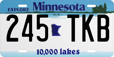 MN license plate 245TKB