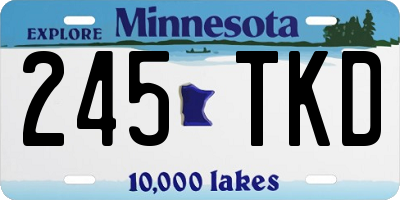 MN license plate 245TKD