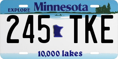 MN license plate 245TKE
