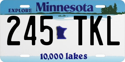 MN license plate 245TKL
