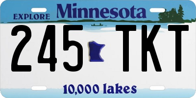 MN license plate 245TKT