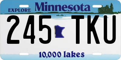 MN license plate 245TKU