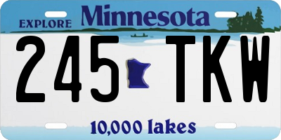 MN license plate 245TKW