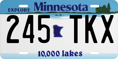 MN license plate 245TKX