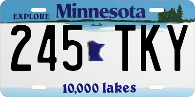 MN license plate 245TKY