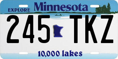 MN license plate 245TKZ