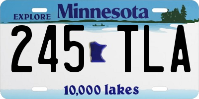 MN license plate 245TLA