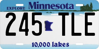 MN license plate 245TLE