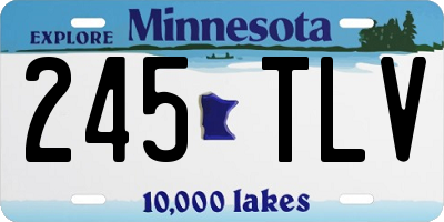 MN license plate 245TLV