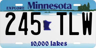 MN license plate 245TLW