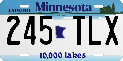 MN license plate 245TLX