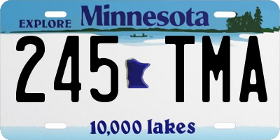 MN license plate 245TMA