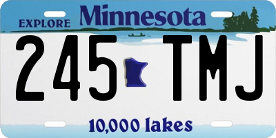MN license plate 245TMJ