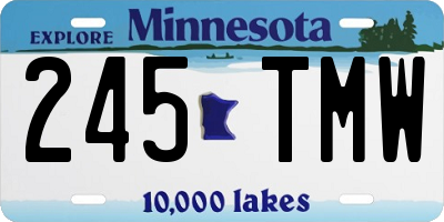 MN license plate 245TMW