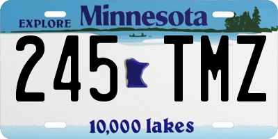 MN license plate 245TMZ
