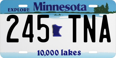 MN license plate 245TNA