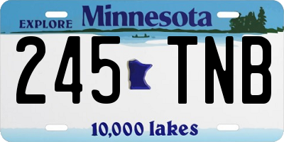 MN license plate 245TNB