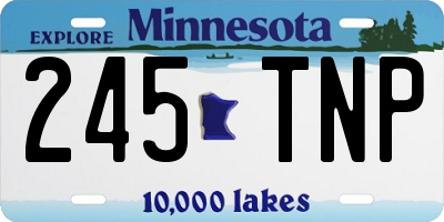 MN license plate 245TNP