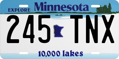 MN license plate 245TNX