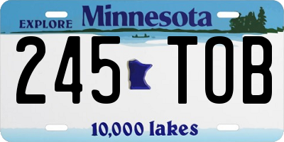 MN license plate 245TOB