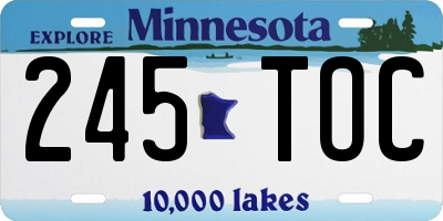 MN license plate 245TOC