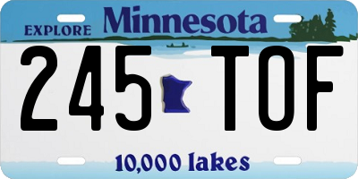 MN license plate 245TOF