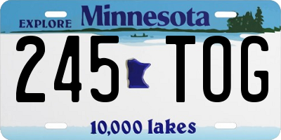 MN license plate 245TOG