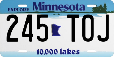 MN license plate 245TOJ