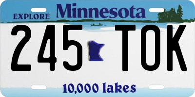 MN license plate 245TOK