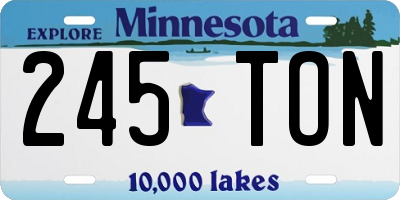 MN license plate 245TON