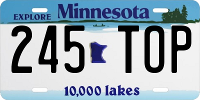 MN license plate 245TOP