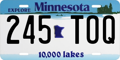 MN license plate 245TOQ