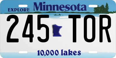 MN license plate 245TOR