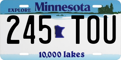 MN license plate 245TOU